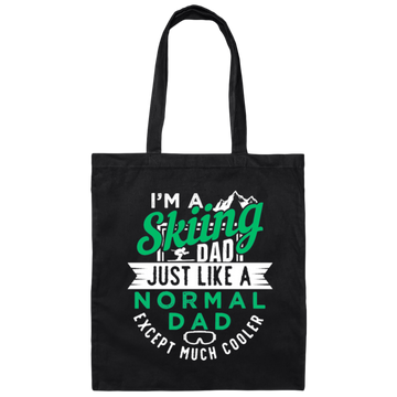 Cool Skiing Dad, I Am A Skiing Dad, Love To Skiing, Gift For Dad Ski Canvas Tote Bag