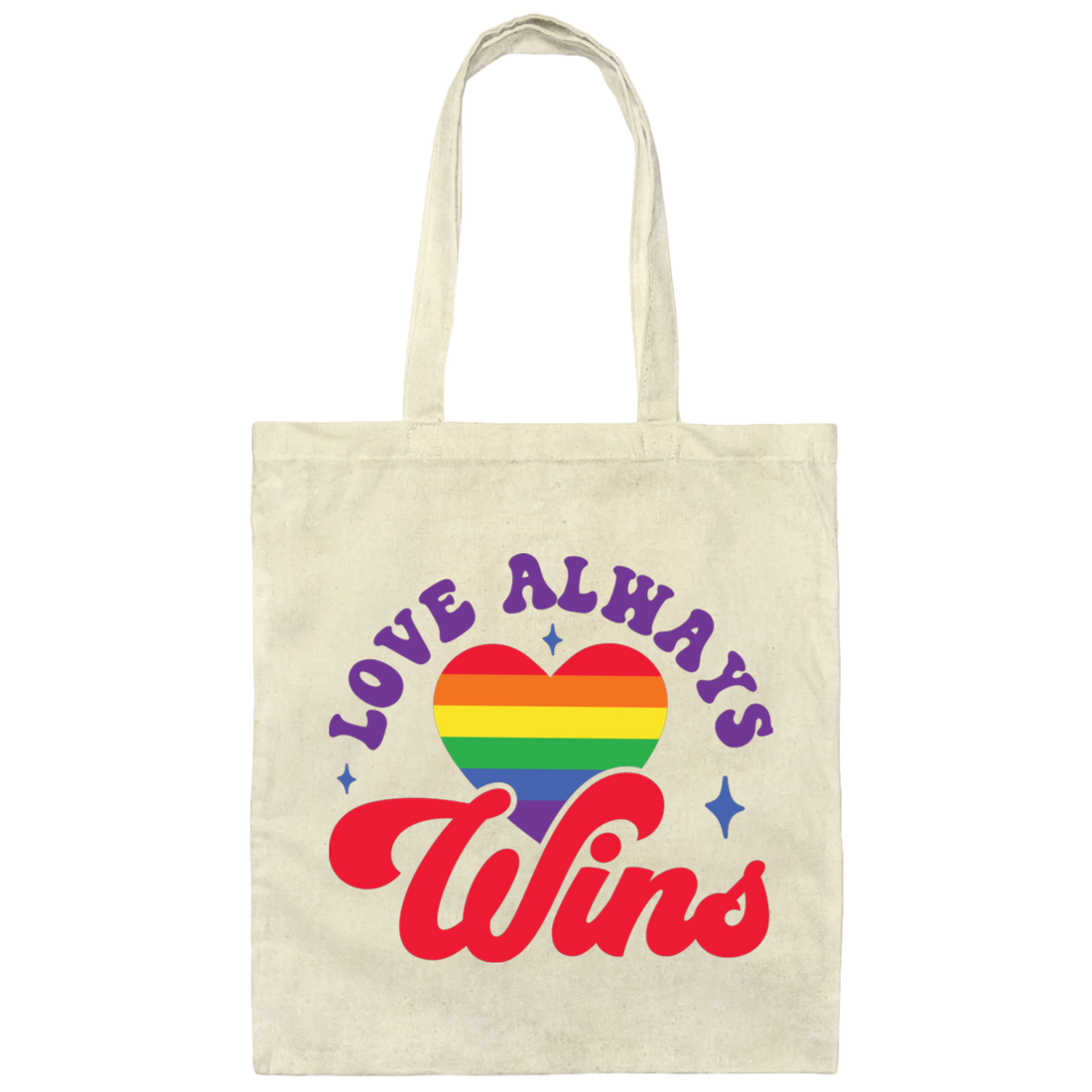 Love Always Wins, LGBT Gift, Pride's Day, Respect LGBT Canvas Tote Bag