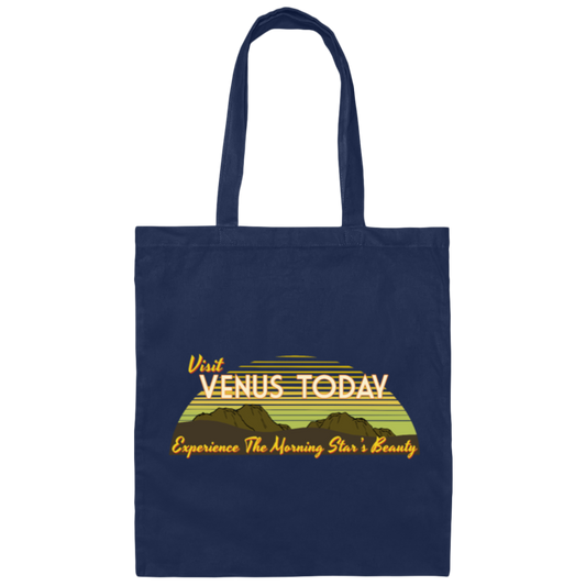 Venus Vintage, Space Experience, The Morning Star, Beauty Retro Space, Travel Planet Canvas Tote Bag