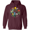 Wild Flowers, Lady Gift, Flowers in A Circle, Love Flowers Pullover Hoodie