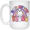 Dad Witch Vibes, Ghost Halloween, Groovy Halloween White Mug