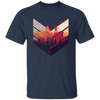 Super Cool, Colorful Hiker, Recognized A Mountain, Colorful Forest And Some Geometric Unisex T-Shirt