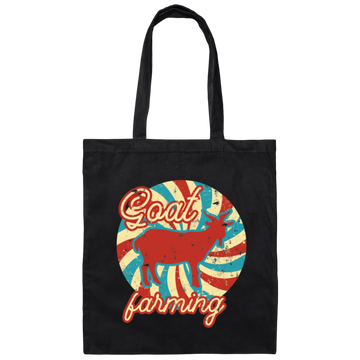 Goat Lover, Goat Farming, Goat Farm, Love Retro Goat, Farmer Gift, Goat Lover Gift Canvas Tote Bag
