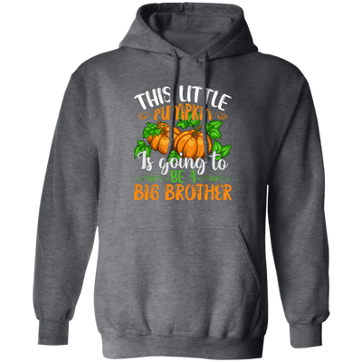 This Little Pumpkin Is Going To Be A Big Brother, Halloween Pumpkin Pullover Hoodie