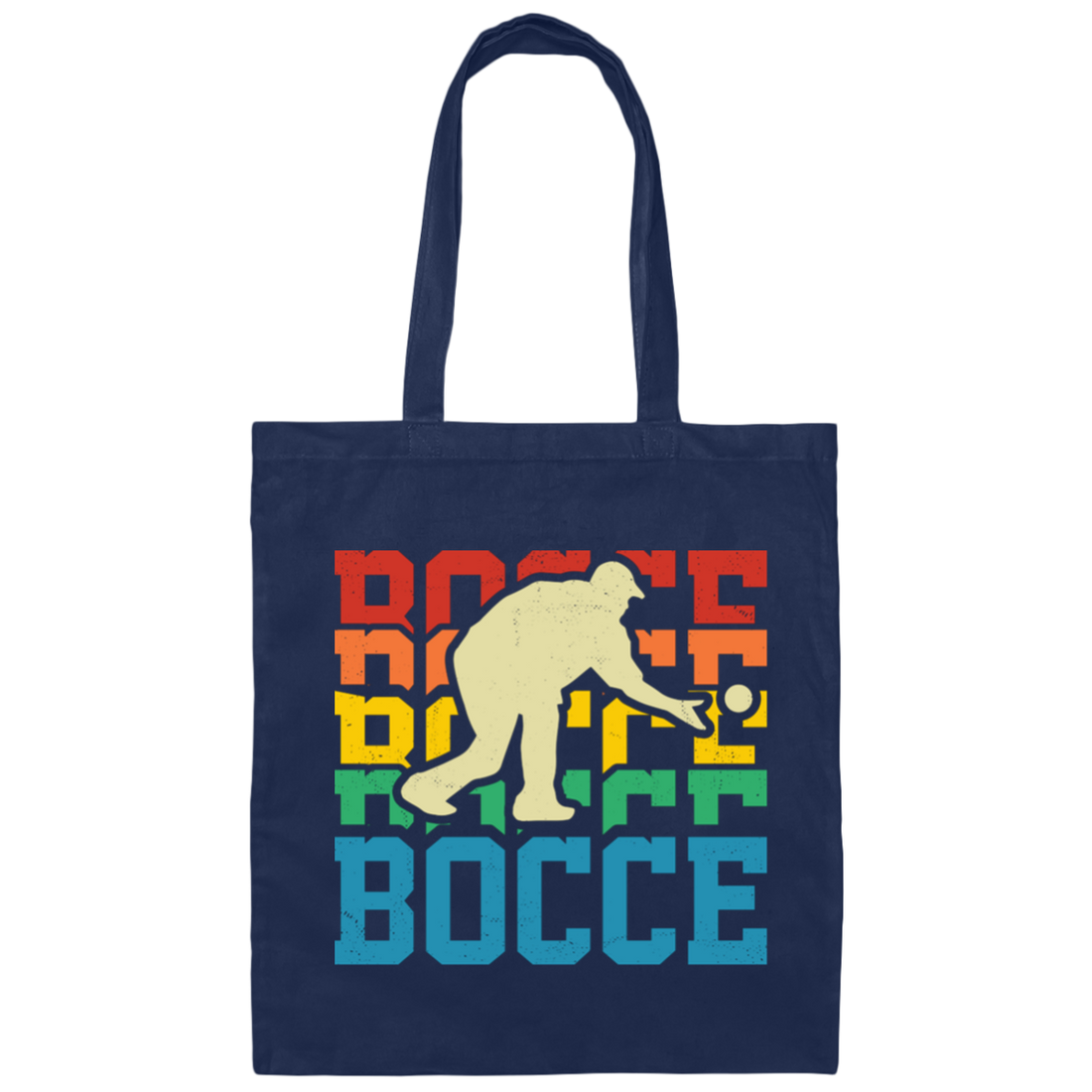 Retro Bocce, Bocce Ball, Bocci Ball, Vintage Boccie Canvas Tote Bag