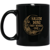 Salem 1692, They Missed One, Salem Floral Moon Black Mug