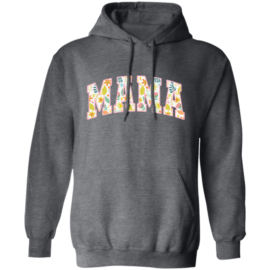 Mama Gift, Floral Mama, Mama Varsity, Mama Design, Mother's Day-pink Pullover Hoodie