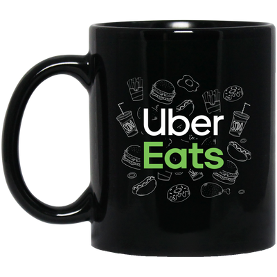 Uber Eats Gift, Uber Eats Driver, Uber Eats Design, Gift For Uber Eats Driver LYP04 Black Mug