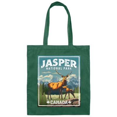 Love Jasper National Park Canada Lover Deer Vintage Look Canvas Tote Bag