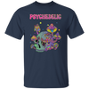 Psychedelic, Magic Mushroom, Mushroom And Skull Psycho Unisex T-Shirt