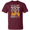 Life Is Short, So Grip It And Rip It, Retro Eagle, Motorbike Unisex T-Shirt