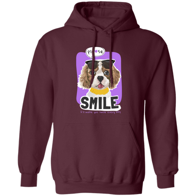 Please Smile, I Will Make You Smile Everyday, Cute Dog Pullover Hoodie