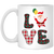 Love Santa, Love Christmas, Caro Christmas White Mug