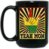 Jamaica Carribean, Jamaican Vacation, Rasta Reagge, Yeah Mon Black Mug