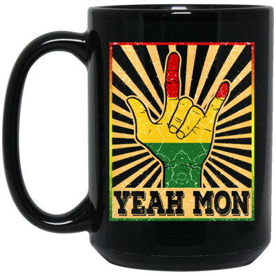 Jamaica Carribean, Jamaican Vacation, Rasta Reagge, Yeah Mon Black Mug