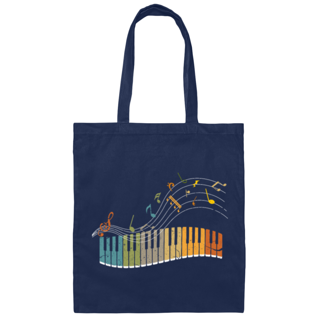 Piano Keyboard Retro, Piano Keyboard Gift Canvas Tote Bag