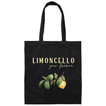 Limoncello Per Favore, Pimoncello Watercolor Canvas Tote Bag