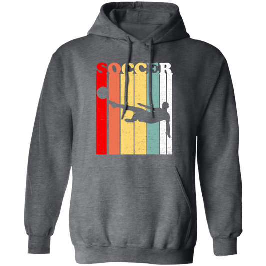 Soccer Player Vintage Style, Football, Gift For Soccer Lover Vintage Color Pullover Hoodie