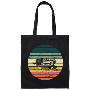 Railway Locomotive Steam, Train Model Railroad, Gift Birthday Retro, Best Hobbies Canvas Tote Bag