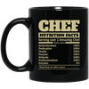 Chef Nutrition Facts, Serving Size For 1 Amazing Chef Black Mug