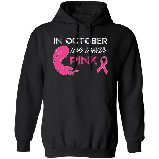 Stay warm and join the fight against cancer with this stylish hoodie! It features a pink ribbon, along with a pink feather design, making it the perfect way to show your support for breast cancer awareness. It's great for October and beyond, all while helping to raise crucial funds for cancer research.