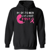 Stay warm and join the fight against cancer with this stylish hoodie! It features a pink ribbon, along with a pink feather design, making it the perfect way to show your support for breast cancer awareness. It's great for October and beyond, all while helping to raise crucial funds for cancer research.