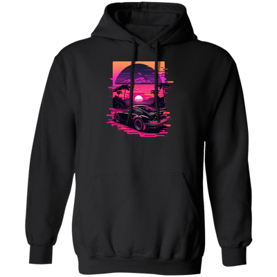 Race Car, Car Lover, Racing Car In Neon, Best Car Gift, Car On Race Pullover Hoodie