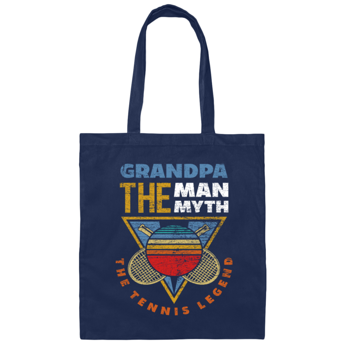 The Grandfather The Man, The Myth Tennis Grandfather Gift Canvas Tote Bag