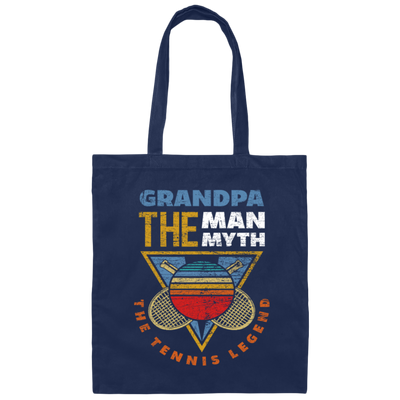 The Grandfather The Man, The Myth Tennis Grandfather Gift Canvas Tote Bag