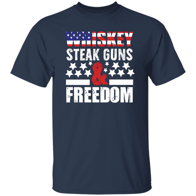 Whiskey Steak Guns And Freedom, American Whiskey Unisex T-Shirt