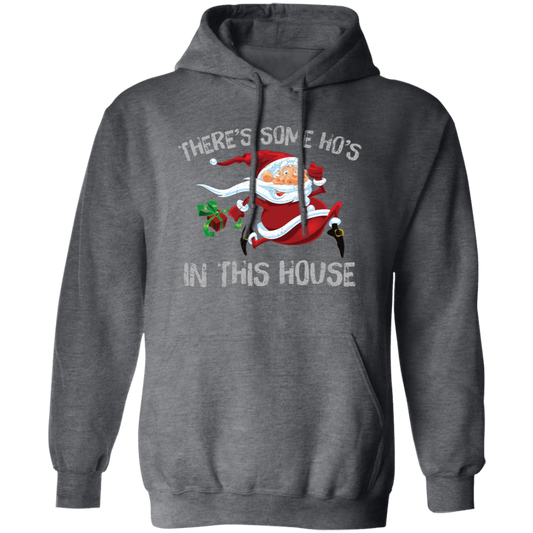 Horror Santa, There's Some Ho's In This House, Merry Christmas, Trendy Christmas Pullover Hoodie