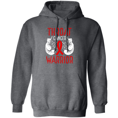 Colon Cancer Gift, Warrior Awareness, Ribbon And Gloves, Throat Cancer Pullover Hoodie