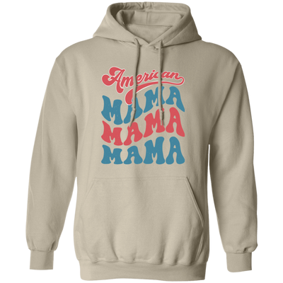 Retro Mama, American Mama, Mother America, Mommy Pullover Hoodie