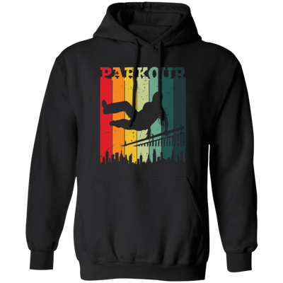 Retro Parkour Gift, Athlete Parkour, Freerunning, Freerunners Gift Pullover Hoodie