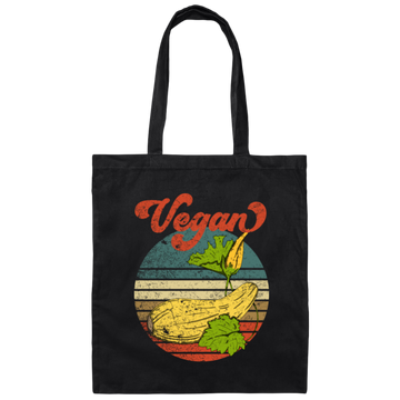 Retro Zucchini Plant Retro Vegan, Gardening Present Canvas Tote Bag