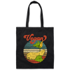 Retro Zucchini Plant Retro Vegan, Gardening Present Canvas Tote Bag