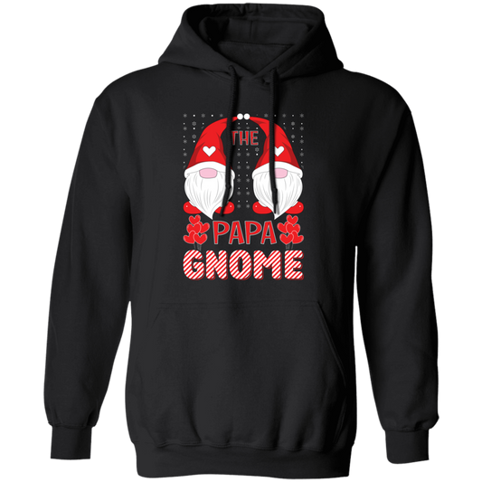 The Papa Gnome, Xmas Gnome, Merry Christmas Pullover Hoodie