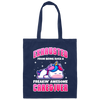 Unicorn Lover, Exhausted From Being Such A Freaking Awesome Caregiver Canvas Tote Bag