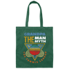 The Grandfather The Man, The Myth Tennis Grandfather Gift Canvas Tote Bag