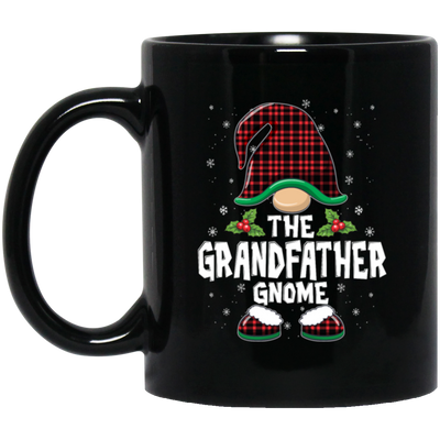 The Grandfather Gnome Present For Family, Xmas Cute Gnome Lover Black Mug