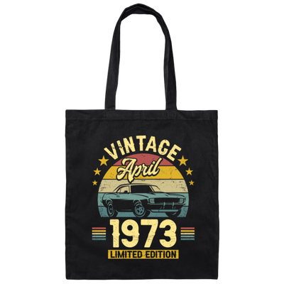 1973 Best Gift, 1973 Limited Edition, April 1973 Birthday Gift, Retro 1973 Canvas Tote Bag