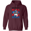 American Mama, Mother's Day, American Messy Bun Pullover Hoodie