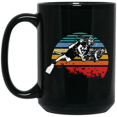 Diving Retro, Vintage Diving, Instructor Hobby, Dive Is My Hobby Black Mug