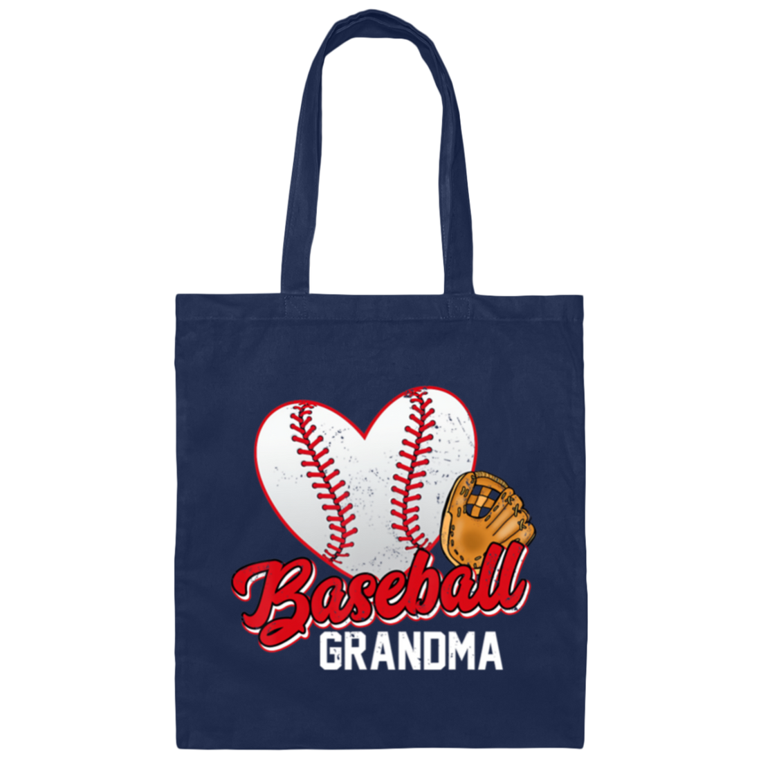 Love Baseball, Love Grandma, Best Baseball Gift For Grandma, Love Sport Canvas Tote Bag