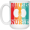 Dialysis Nurse, Retro Dialysis, Kidney Vintage White Mug