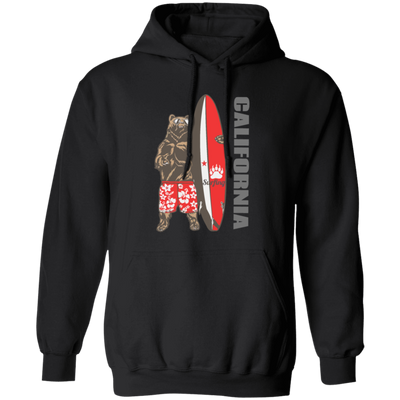 California Bear, Surfboard California, Love California, Surfboard Pullover Hoodie