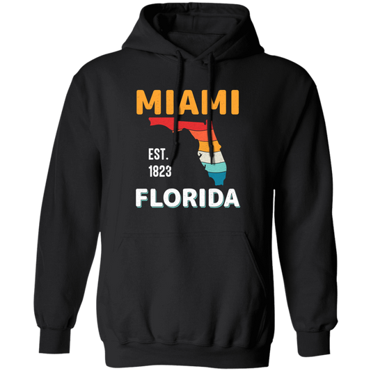 Miami Florida, Miami City, Florida Design, Retro Florida Pullover Hoodie