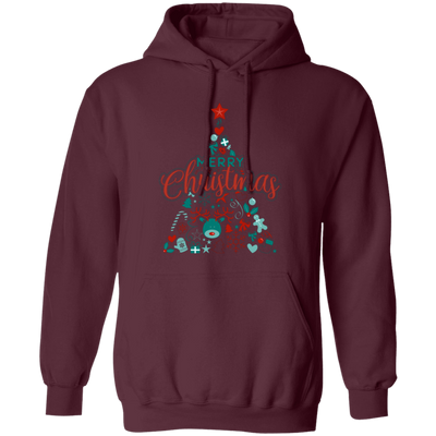 Christmas Tree, Christmas Pattern, Modern Christmas, Merry Christmas, Trendy Christmas Pullover Hoodie