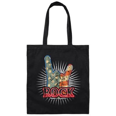 Vintage USA Rock Band Concert Poster 70s 80s Canvas Tote Bag