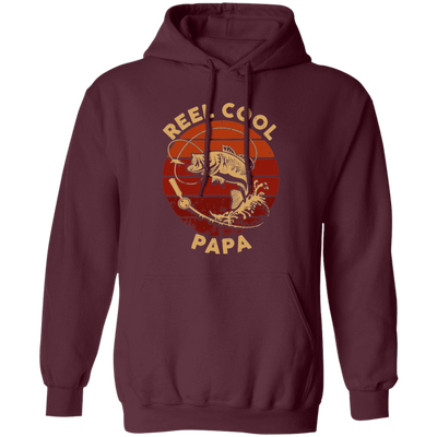 Cool Papa Love Fishing, Ocean Papa, Retro Gift For Papa, Love Fishing Pullover Hoodie